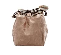 Organiseur de sachets de thé - 10,2 cm brocart brodé esthétique portable avec cordon de serrage pour ustensiles de thé chinois | 1 lot pour femmes, maison, bureau, extérieur, , vacances, camping