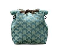 Organiseur de sachets de thé - 10,2 cm brocart brodé esthétique portable avec cordon de serrage pour ustensiles de thé chinois | 1 lot pour femmes, maison, bureau, extérieur, , vacances, camping