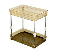 Organiseur de salle de bain à 2 niveaux pour le maquillage, les soins de la peau et les cosmétiques, plateau de courtoisie multicouche, convient au rangement pour un look soigné et sans encombrement