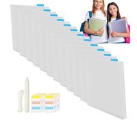 Organiseur de scrapbooking avec onglets, 12 sacs de rangement transparents pour papier de scrapbooking, photos de ménage et récipient en carton pour dortoir, bibliothèque