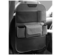 Organiseur de siège arrière de voiture, avec grande poche inférieure en cuir, sac de rangement multi-poches pour siège arrière, pour ranger téléphone, bouteille, collations, livres, accessoires de voy