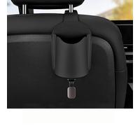 Organiseur de siège arrière de voiture avec porte-gobelet, support latéral de rangement pour téléphone, crochet en alliage de zinc durable et trou de port de charge pour l'installation d'appui-tête de