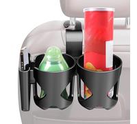 Organiseur de siège arrière pour voiture - Séparateur amovible comme plateau à manger, sac de rangement pour l'appui-tête dans la voiture, pour parapluie, boissons, smartphone, clés, écouteurs