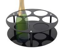 Organiseur de sirop de café, étagère distributeur de bouteilles à 7 emplacements, base antidérapante stable, plateau de rangement peu encombrant, pour cuisine, café, restaurant, bureau, salle à manger