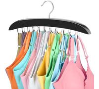 Organiseur de Soutien-Gorge Rotatif à 360°, Gain de Place avec 20 Crochets métalliques Pliables, Organiseur de Placard et Rangement pour Camisoles/débardeurs/Ceintures/écharpes Noir