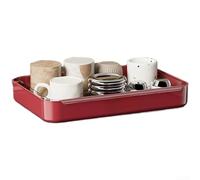 Organiseur de tasse moderne avec plateau de drainage pour bureau ou comptoir pour cuisine, salle de bain, bureau et environnement domestique (D)