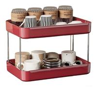 Organiseur de tasses moderne avec plateau de drainage pour bureau ou comptoir pour cuisine, salle de bain, bureau et environnement domestique (E)