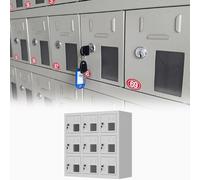 Organiseur de téléphone portable en acier robuste - Casier sécurisé à 6 emplacements pour vestiaires, postes de police et prisons