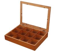 Organiseur de thé | 12 compartiments de rangement avec couvercle transparent pour le stockage du thé | Cuisine maison, garde-manger, bureau, café, café, collation, tiroir, armoire