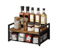 Organiseur de thé, boîte de rangement vintage robuste pour sachets de thé, station de rangement pour femmes, hommes, adolescents, adultes, maison, appartement, dortoir, salle de méditation, comptoir