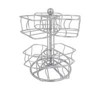 Organiseur de thé/de thé | 6 compartiments de rangement rotatifs à 2 niveaux | Pour café, sucre, sachets de thé | Pour la maison, le bureau, le comptoir, l'armoire, le garde-manger