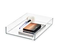 Organiseur de tiroir cosm tiques en plastique iDesign The Sarah Tanno Collection 8"""" x 12"""" x 2"""" Transparent