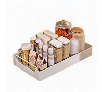 Organiseur de tiroir de cuisine extensible avec fermeture amortie - Insert de tiroir robuste pour épices, boîtes et fournitures - Sans perçage - Idéal pour les armoires de garde-manger - Blanc - 25 x