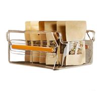 Organiseur de tiroir de cuisine réglable en PET - Boîte de rangement transparente extensible de 22 à 34 cm, empilable pour épices et collations, antidérapant dans les placards, 1 pièce (transparent)