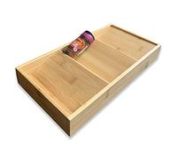 Organiseur de tiroir en bois pour cuisine, étagère à épices à étages, organiseur de pots d'assaisonnement, support de rangement multifonction pour condiments et herbes pour garde-manger