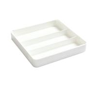 Organiseur de tiroir, organisateur de couverts, rétractable multifonctionnel en ABS robuste, sections réglables, boîte de rangement pour couverts, 27 x 27 x 4,4 cm