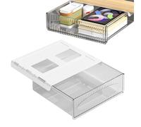 Organiseur de tiroir sous le bureau | Tiroir coulissant sous l'armoire | Boîte de rangement inférieure coulissante sans perforation pour livres, crayons de salle de classe
