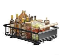 Organiseur de tiroirs pliable Noir 26 x 39 cm Fer (Noir - Small) | Construction en fer stable, glisse lisse, peinture noire, montage facile, matériau durable