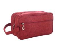 Organiseur de toilette de voyage pour homme | Trousse de rasage et de maquillage résistante à l'eau | Pochette compacte pour articles de toilette essentiels, Bordeaux
