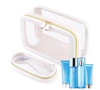 Organiseur de trousse de maquillage - Grand organisateur de maquillage, sac de rangement transparent pour cosmétiques | Sac de rangement transparent de grande capacité pour pinceaux à poudre, blanc,