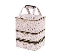 Organiseur de vernis à ongles, avec 3 couches, 84 bouteilles et lampe à ongles, 3 couches en cuir synthétique, sac de rangement pour fournitures à ongles, grande bandoulière support de vernis à ongles