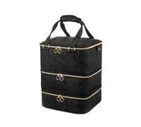 Organiseur de vernis à ongles, avec 3 couches, 84 bouteilles et lampe à ongles, 3 couches en cuir synthétique, sac de rangement pour fournitures à ongles, grande bandoulière support de vernis à ongles