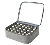 Organiseur de Vernis à Ongles pour 30 flacons Rangement rembourré avec Couvercle Transparent Sac de Rangement zippé Portable pour la Maison Le Salon ou Les Voyages 9, 8 x 8, 7 x 2, Pouces