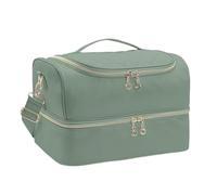 Organiseur de vernis à ongles - Sac de rangement double couche pour 45 bouteilles, boîte de rangement portable pour fournitures d'ongles, vert, 1 count (Pack of 1)