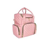 Organiseur de Vernis à Ongles Sac de Rangement Vernis à Ongles, 48 Bouteilles, Mallette for Nail Art, Contient des Sacs, Sac Main cosmétique, Organisateur Voyage, étui Transport(Pink)