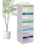 Organiseur de vêtements pour, Organisation de vêtements à Cinq Niveaux, Organiseur de vêtements hebdomadaire | pour Chambre d'enfant, Salle de Classe, dortoir, Maison, Placard, Porte, bébé