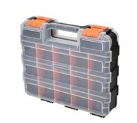 Organiseur de vis : boîte de petites pièces, plusieurs compartiments | Rangement double face pour vis, écrous, matériel d'artisanat, électronique, atelier, projets d'amélioration de paire