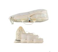Organiseur de voyage | Bagage Sac Compression | Packing Cubes | Rangement valise (Sand Beige, 4)