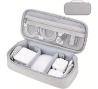 Organiseur de voyage électronique avec compartiment de gestion des câbles, étui de transport avec poche zippée pour chargeurs