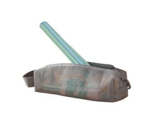 Organiseur de Voyage, Pochette compacte en Maille, kit d'hygiène léger, Doublure résistante à l'eau, Compartiments Respirants, Couleur Bleue, Excellent pour Les Voyages à l'aéroport et en croisière