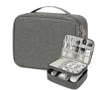 Organiseur de voyage pour appareils électroniques - Pochette | Petite trousse de toilette | Organiseur compact et étanche | AdjusTravel Sac de rangement portable pour câble pour mini appareil photo