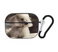 Organiseur d'écouteurs caniche français résistant aux chocs avec mousqueton et clip anti-chute pour Airpods Pro 2ème génération, noir