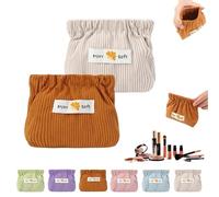 Organiseur d'élastiques à cheveux en velours côtelé, organiseur à boutons-pression en velours côtelé, sac de voyage portable for accessoires de cheveux for femmes petits objets(2pcs*K)