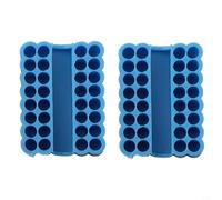 Organiseur d'embouts à 32 trous pour embouts de tournevis à tige de 6,35 mm, étui de rangement avec couvercle, porte-embouts en plastique pour outils de maison et d'atelier