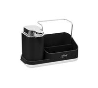 FIVE Simply Smart - Distributeur de Savon & Organisateur d'Évier Néo 21cm Noir Noir