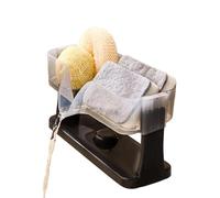 Organiseur d'évier de cuisine, porte-éponge avec porte-brosses hauts, support d'éponge | Ventouse de drainage | Étagère de salle de bain | Pour vaisselle, shampooing, savon