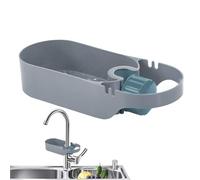 Organiseur d'évier - Porte-éponge multifonction pour robinet, étagère de rangement pour savon, éponge, brosse, serviettes, cuisine, salle de bain ou accessoires de nettoyage