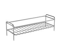 Organiseur d'évier - Support de vidange en acier inoxydable - Panier de rangement creux pour sécher - Durable et peu encombrant - Pour brosse à savon, serviette en tissu