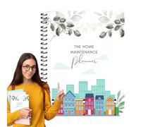 Organiseur domestique - Livre mensuel d'amélioration de la maison | Registre portable des améliorations et des soins pour le jardin, la végétation et l'inspection des tuyaux