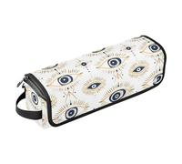 Organiseur d'outils 2 en 1 avec tapis amovible résistant à la chaleur, étanche, portable, sac de voyage plat ouvert pour fer à friser, fer à lisser, sèche-cheveux plat, mauvais œil, magique occulte