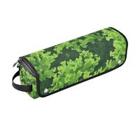Organiseur d'outils 2 en 1 avec tapis de fer étanche, portable, sac de voyage plat ouvert pour fer à friser, fer à lisser, sèche-cheveux plat, style roulette chou frisé pour femme, Kale Roulette Vert,