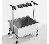 Organiseur d'outils de jardin, support de balai en acier inoxydable, support pour outils de nettoyage, chariots de conciergerie sur roues, station de rangement