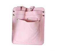 Organiseur d'outils de taille en cuir avec plusieurs compartiments pour jardiniers, pochette compacte et légère avec sangles réglables pour un ajustement confortable (rose)