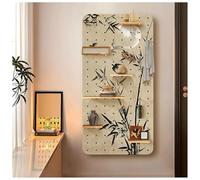 Organiseur D'outils Mural À Perforations, Panneau Perforé En Bois, Panneaux Rangement Et Présentation À Monter Soi-même, Porte-crochets Décoratif Mural, Kit Combiné Panneaux(Brown-c,80x160 cm)