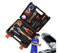 Organiseur d'outils pratique - Outils de réparation de base, petits outils à main | Outils à main de base pour réparation de maison, ensemble d'outils automobiles portables, étui de rangement complet
