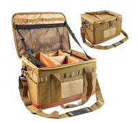 Organiseur d'ustensiles de cuisine de camping de 30 L de grande capacité, étui de rangement amovible multifonctionnel utilitaire de camping fournitures de camping, kaki, Décontracté